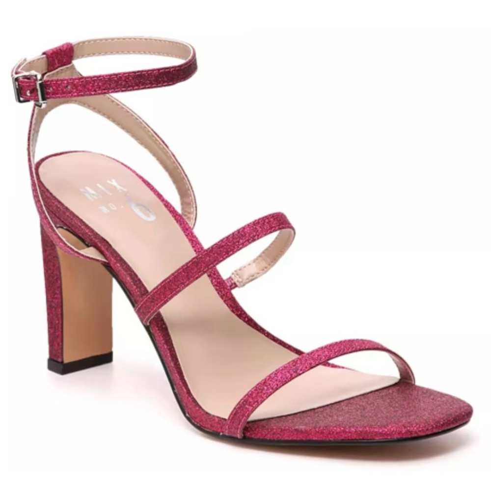 Mix No. 6 Aliciana Dorothy Glitter Sandal Size 7.5M Pink NWT